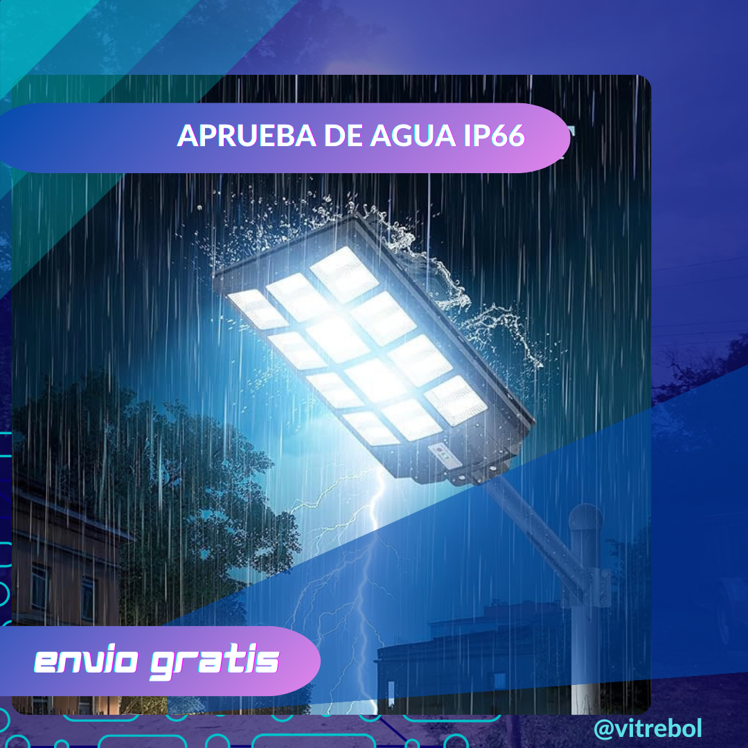 FOCO LED SOLAR  1000 watts-Imponente y de alta calidad. Te Obsequiamos el tubo de instalación