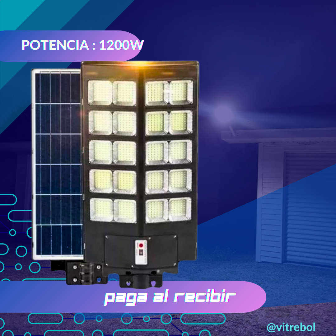 1200 watts LAMPARA LED SOLAR -Imponente y de alta calidad.