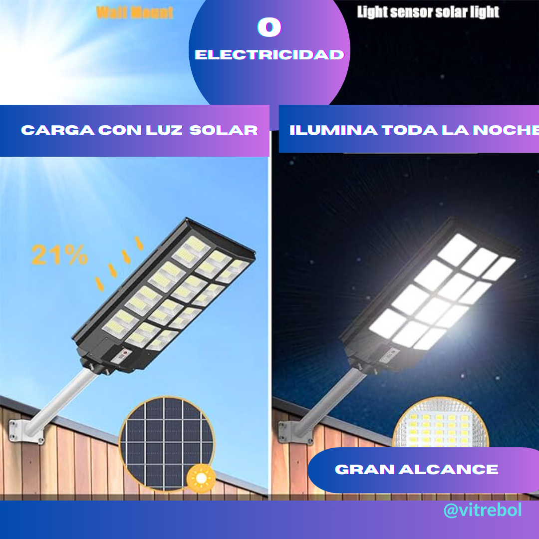 1200 watts LAMPARA LED SOLAR -Imponente y de alta calidad.