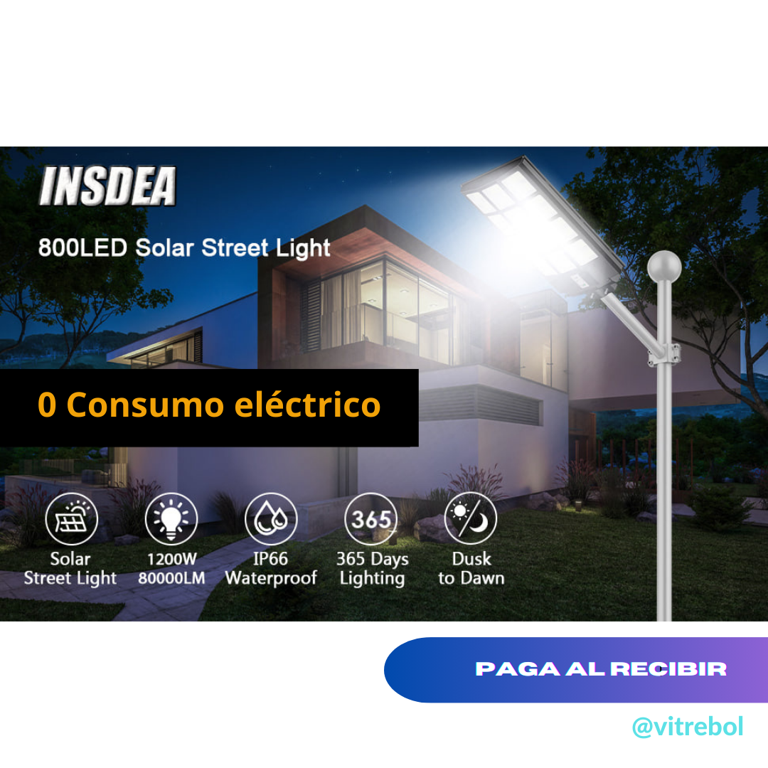 1200 watts LAMPARA LED SOLAR -Imponente y de alta calidad.