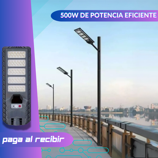 Lámpara Solar 500W - Ilumina tus espacios de forma eficiente y duradera