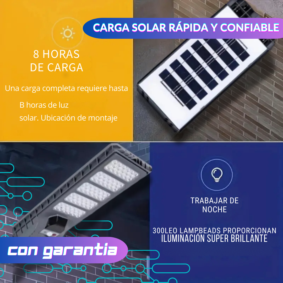 Lámpara Solar 500W - Ilumina tus espacios de forma eficiente y duradera