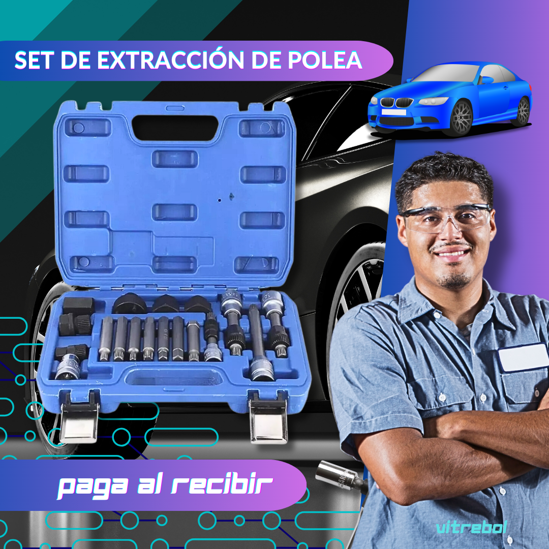 Set de Extracción de Polea - funcional para todas las marcas de carro.