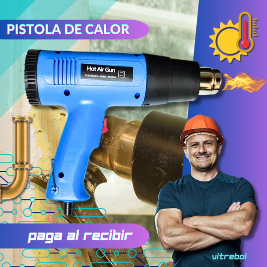 Pistola de Calor - 2000w de potencia entre 60°C y 600°C