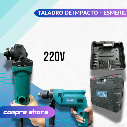 Taladro de percutor y esmeril de 220V