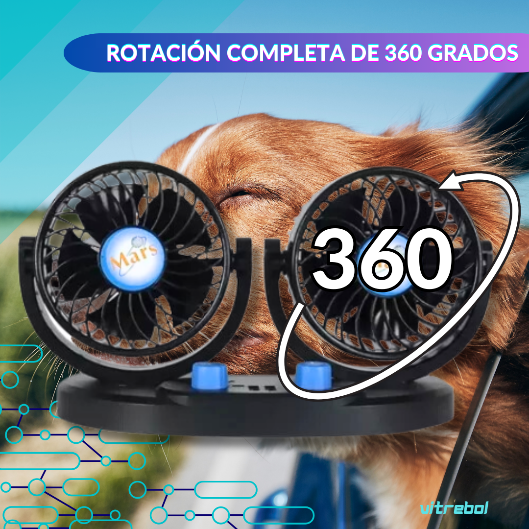 Ventilador Doble para Auto  – Mantén tu auto fresco y refrescante en cada trayecto