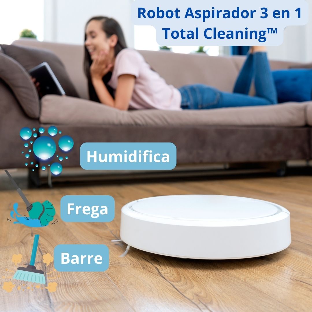 Clean Robot Aspirador | 3 en 1 Total Cleaning™