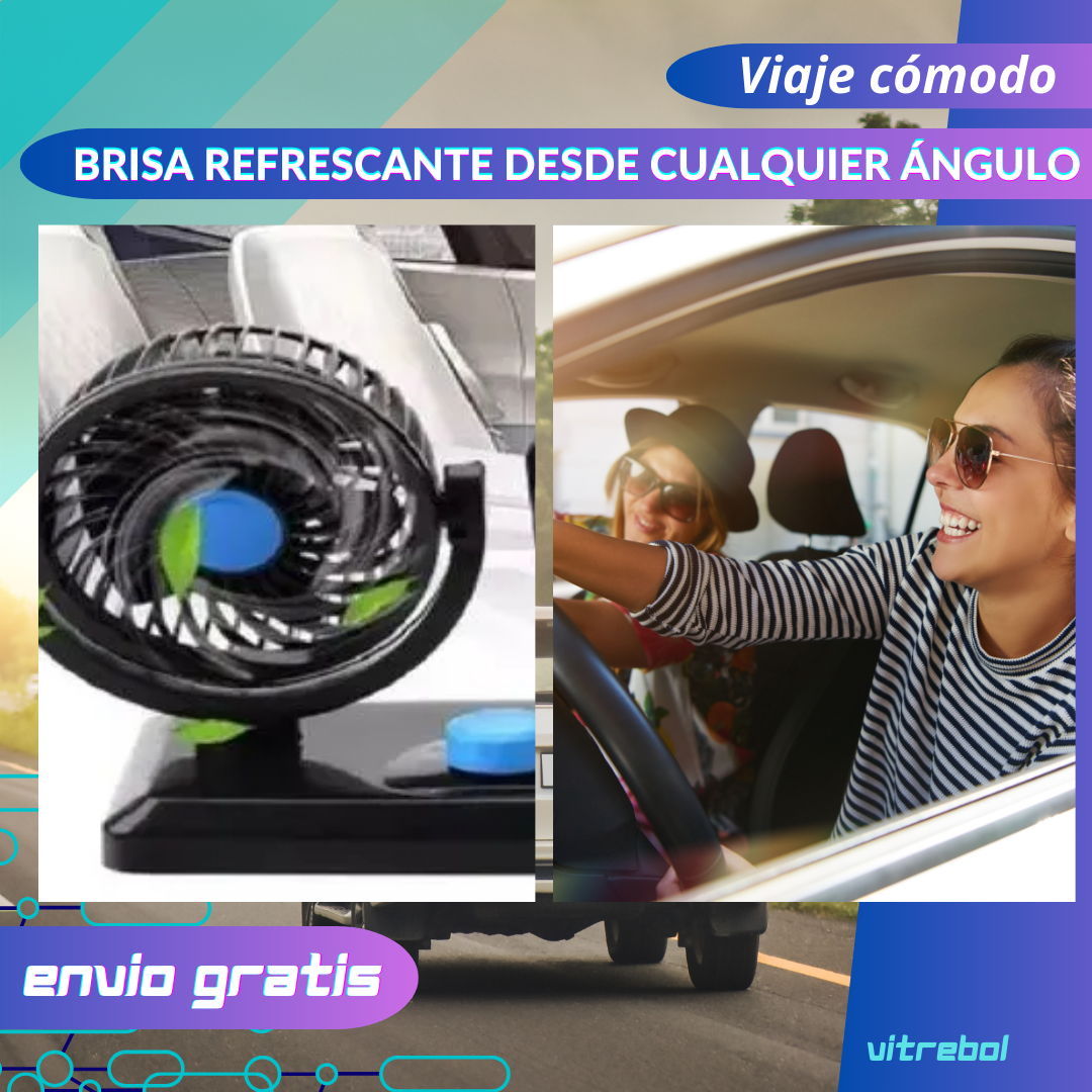 Ventilador Doble para Auto  – Mantén tu auto fresco y refrescante en cada trayecto