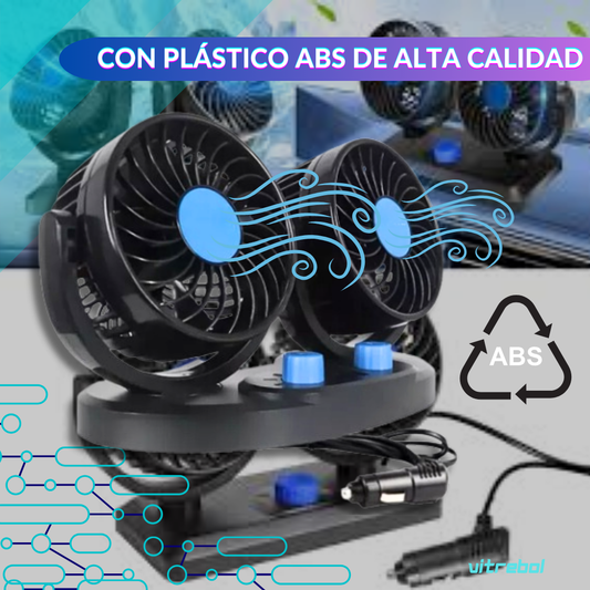 Ventilador Doble para Auto  – Mantén tu auto fresco y refrescante en cada trayecto