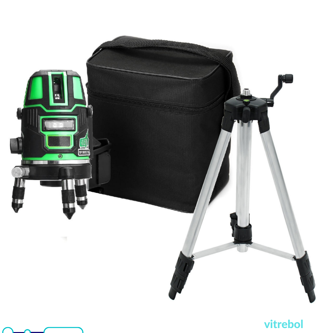 Nivelador Laser AUTO-NIVELANTE. 12 Líneas Verdes, Con trípode-360° Horizontal Y Vertical.