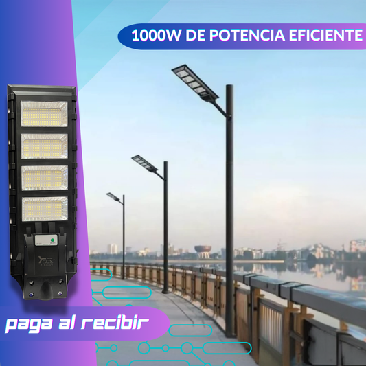 Foco solar grande de 1000W, Medidas 72cm largo x 24 ancho Cm