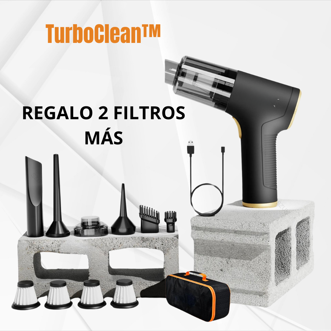 TurboClean | Aspiradora Potente 6 ES 1 + 2 FILTROS GRATIS