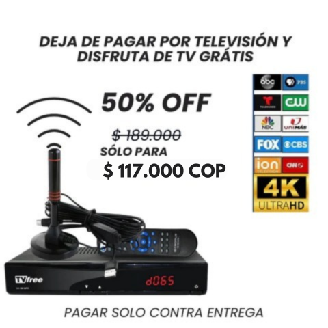 Antena Hd De Televisión Digital Smart Tv