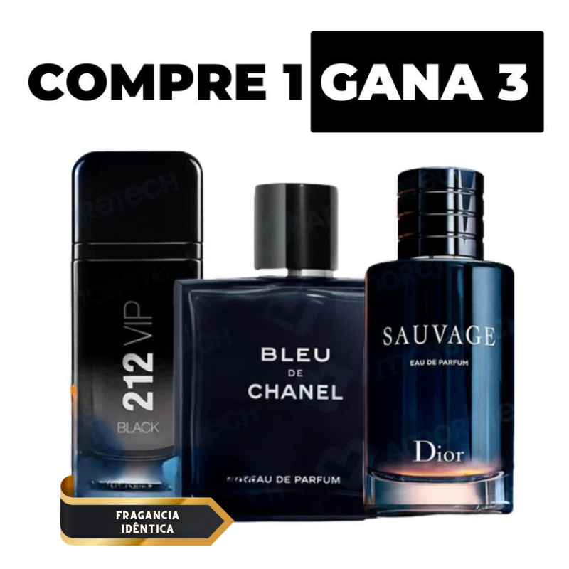 KIT 3 Perfumes Importados