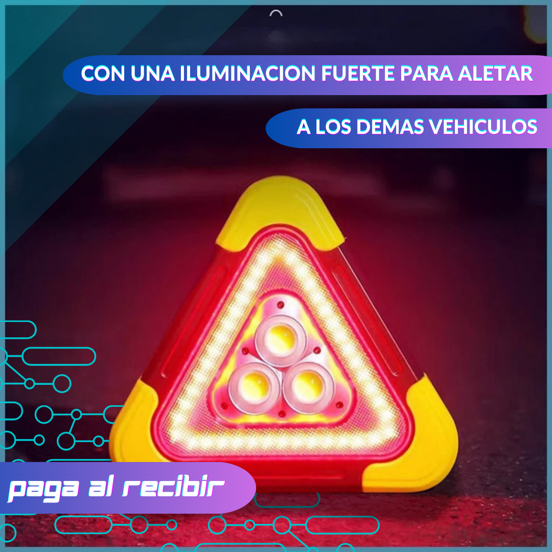 Triángulo de Emergencia Para iluminar En Accidentes En Carretera