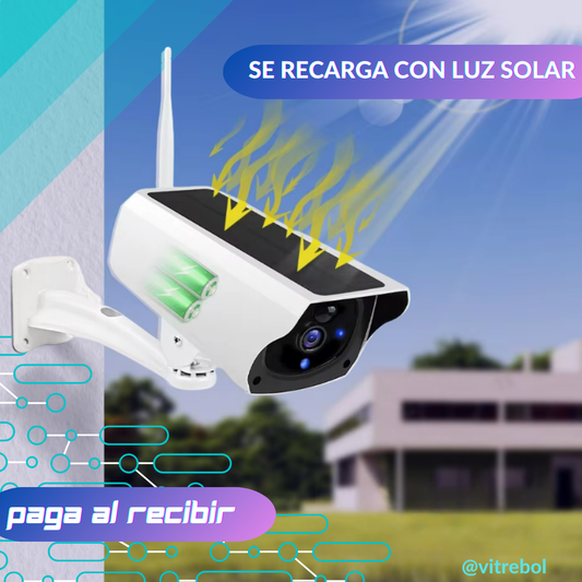 Camara de seguridad S-Mart carga con el sol y graba en full HD