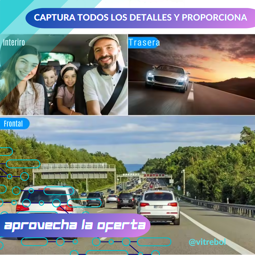 Camara triple para auto: Mejora la seguridad de tu auto