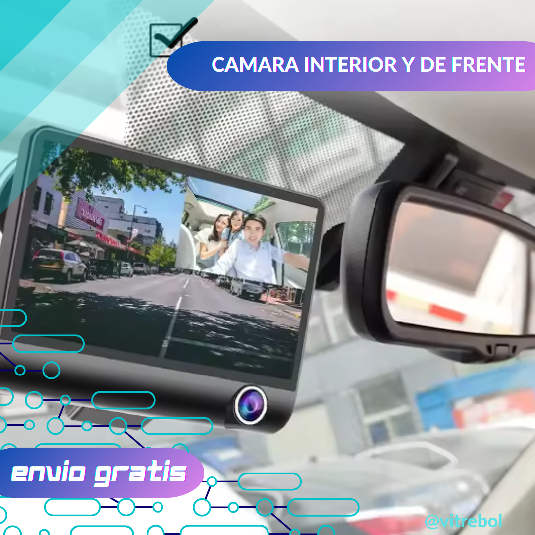 Camara triple para auto: Mejora la seguridad de tu auto