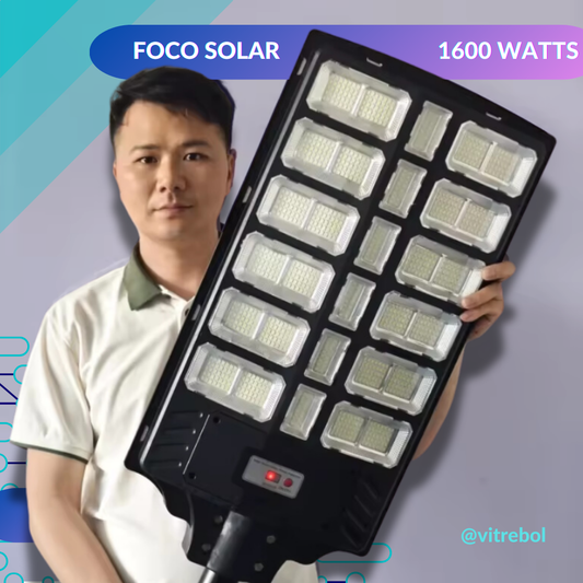 Lampara solar Grande con 1600watts, Iluminación Potente