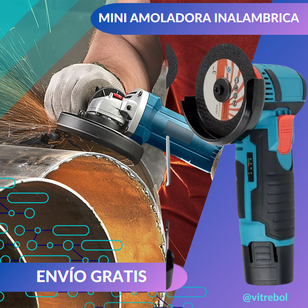 Mini Amoladora Esmeril Inalámbrica 2 Baterías