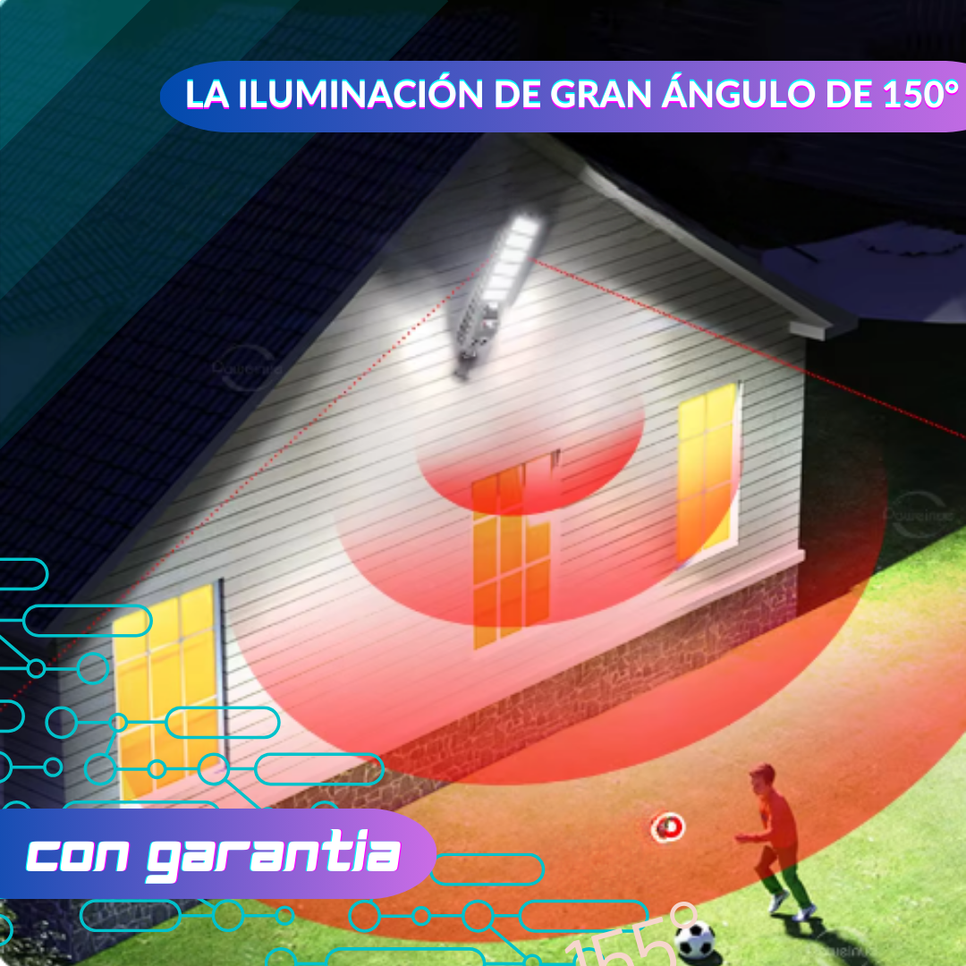 Lámpara Solar de 600 watts LED: para iluminar grandes espacios con control remoto incluido