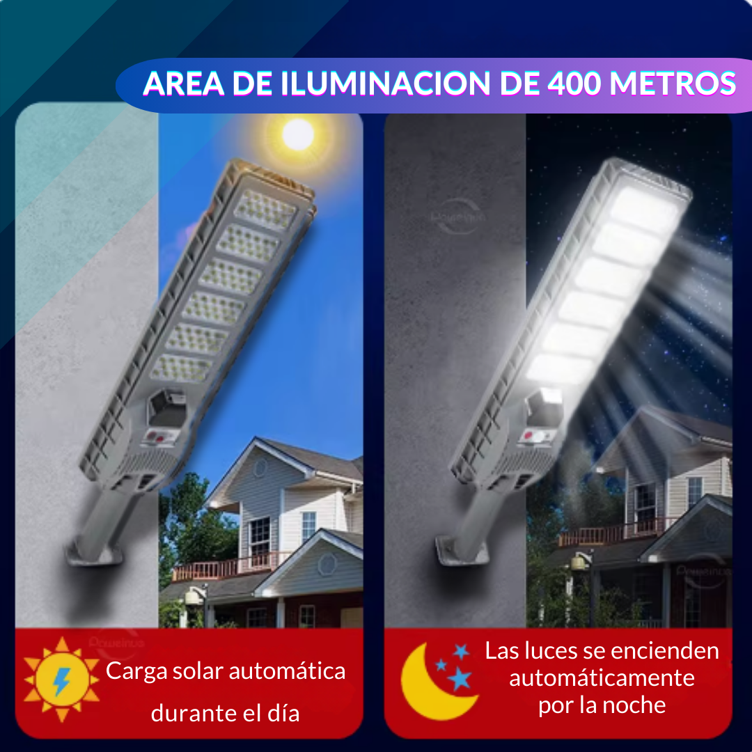 Lámpara Solar de 600 watts LED: para iluminar grandes espacios con control remoto incluido