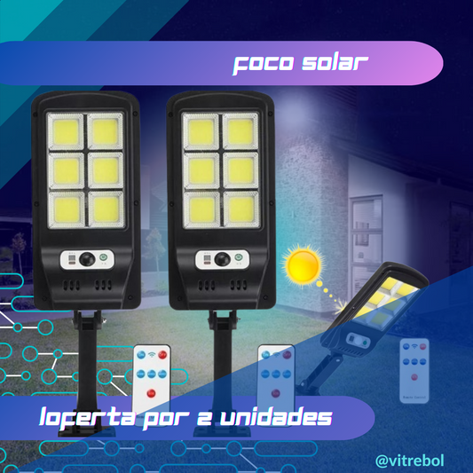 PACK FOCO SOLAR CON CONTROL REMOTO