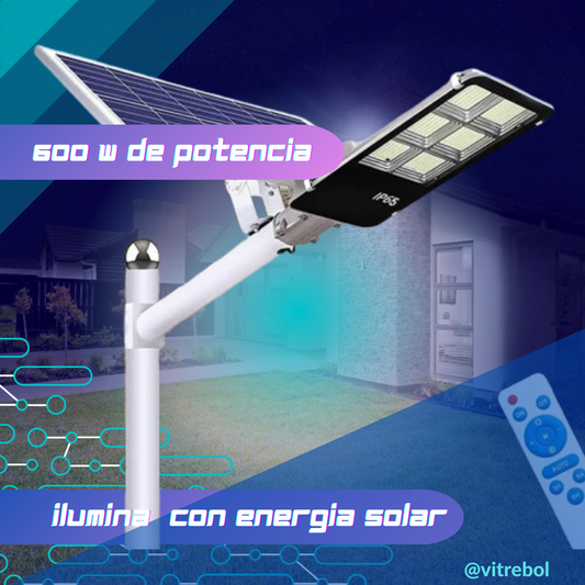 FOCO SOLAR EXTERIOR 600 watts - ILUMINE GRANDES ESPACIOS.