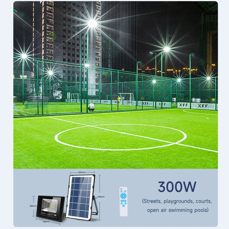 REFLECTOR DE 300 W CON PANEL SOLAR INDEPENDIENTE