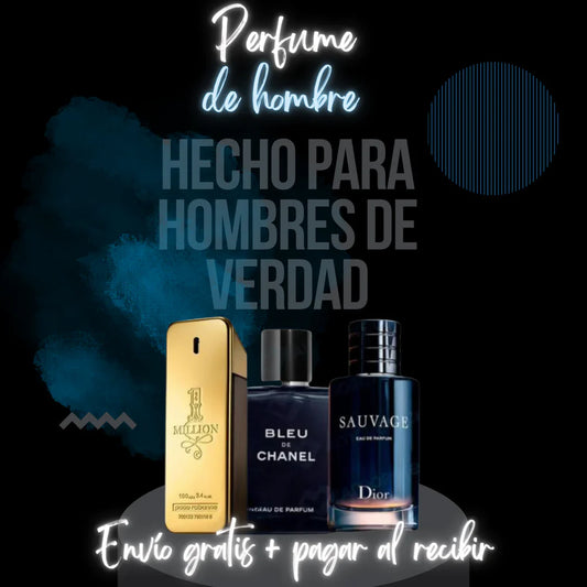 🔥 COMPRE 1 Y LLÉVESE 3 PERFUMES IMPORTADOS 🔥 Sauvage + Bleu de Chanel + One Million (100ml)