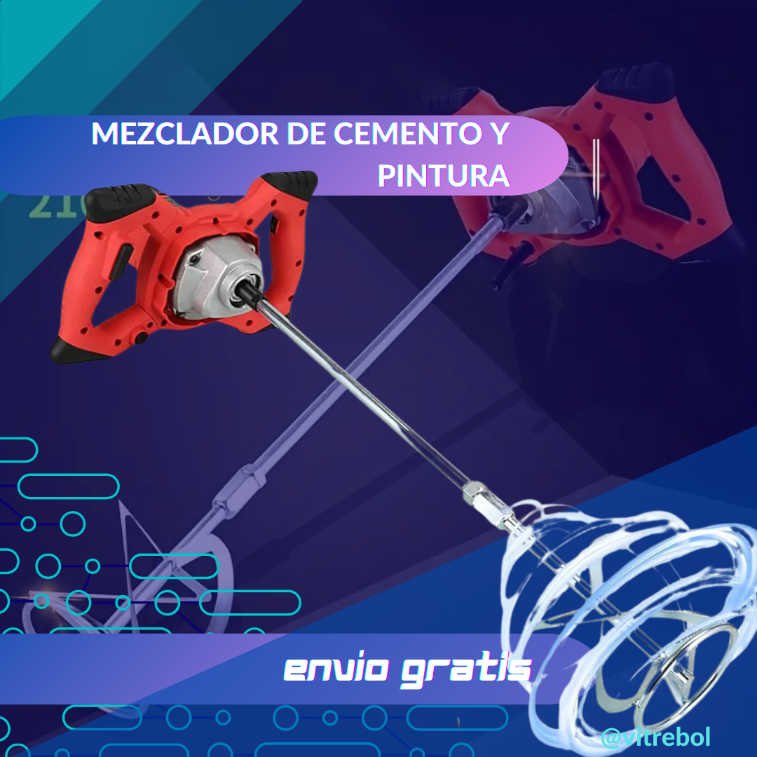 MEZCLADOR 1500 watts - para Cemento -Pintura -Hormigón -Barro-  lechada.