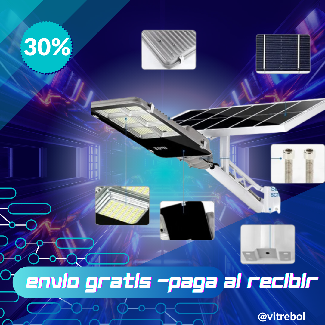 FOCO SOLAR EXTERIOR 600 watts - ILUMINE GRANDES ESPACIOS.